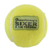Greatway's Sixer Hard Tennis Cricket Ball (Red) - (6 Balls Pack)