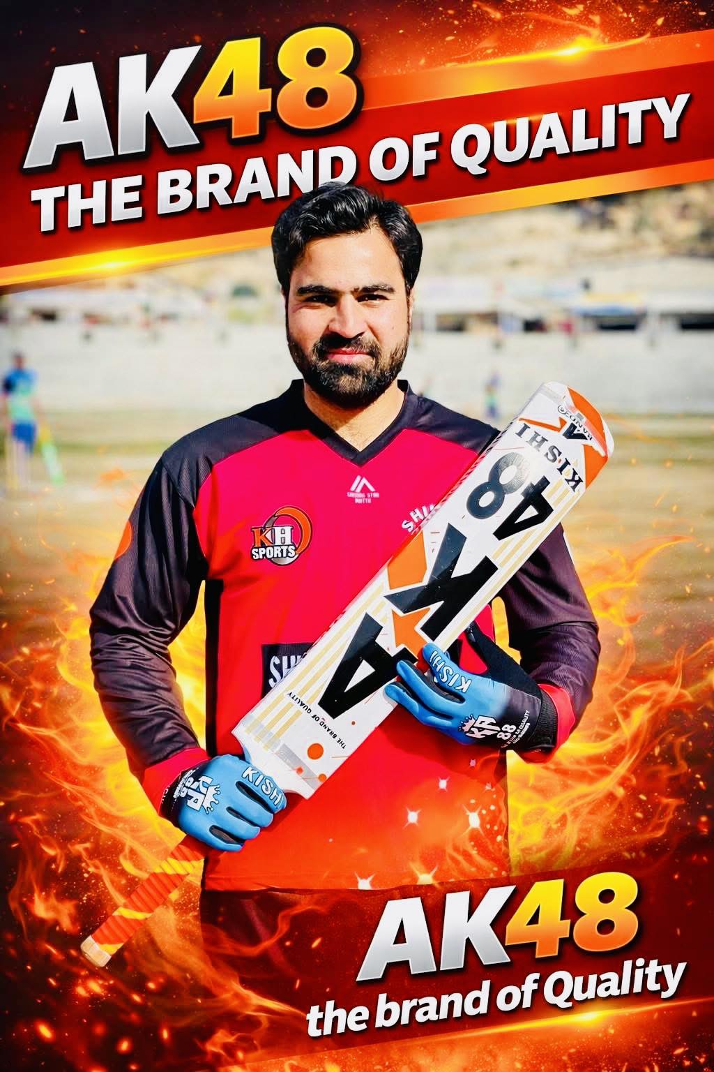 AK 48 Kishi Jani Edition Srilankan Coconut Tape Ball Bat