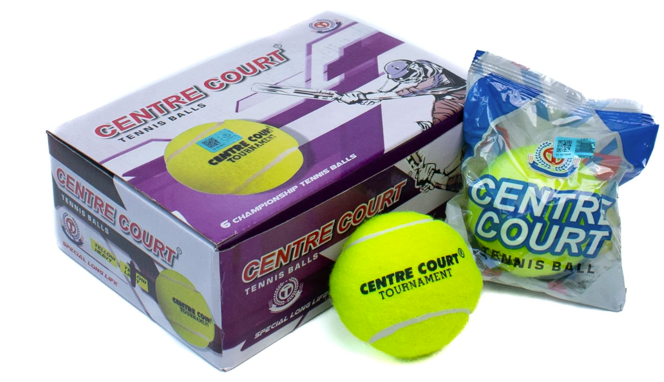 Centre Court Cricket Tennis Ball | 6 Pack