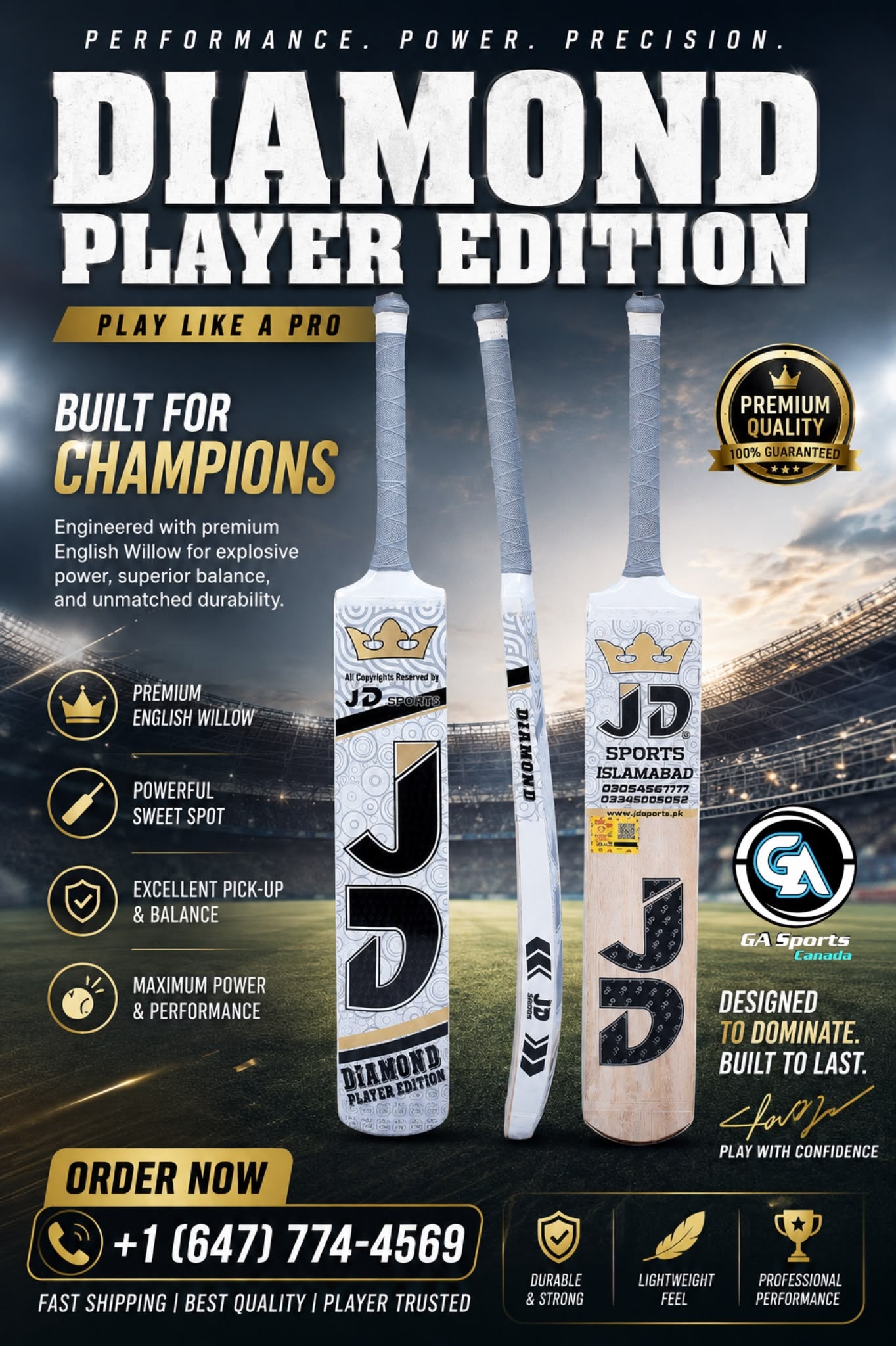 JD Diamond Srilankan Tapeball Coconut Bat